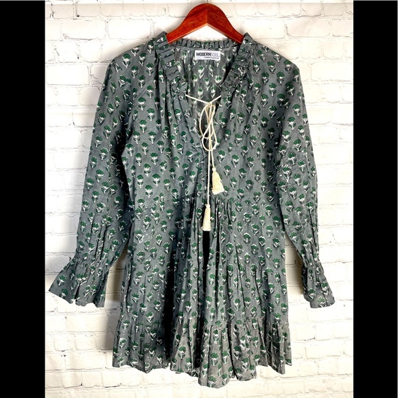 Modern Soul Dresses & Skirts - Modern Soul Green Floral Mini Dress